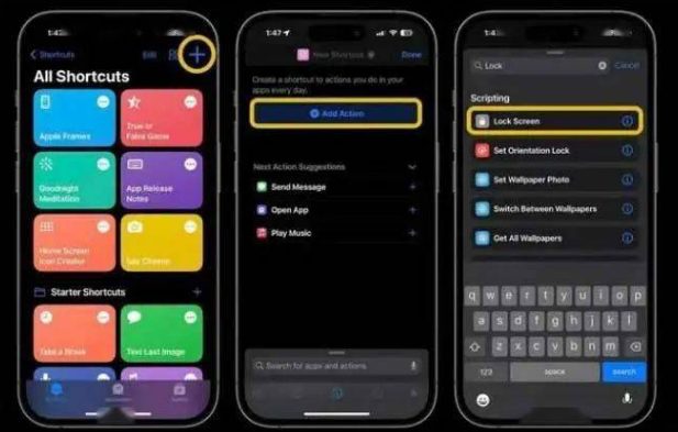 临颍苹果14锁屏维修店分享iPhone14升级iOS16.4后如何创建锁屏快捷方式 